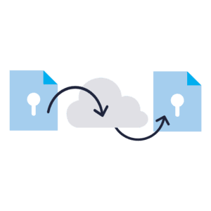 Graphic illustration of cloud storage providing Secured Accountant File Sharing for CPA & Accountants
